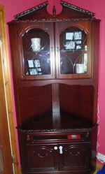 Mahogany corner cabinet( display and tv)