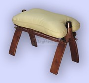 New handmade leather/wooden CAMEL footstool/stool