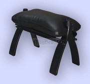 Handmade leather/wooden CAMEL footstool/stool