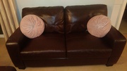 2 Three Seater Leather Bonded Couches