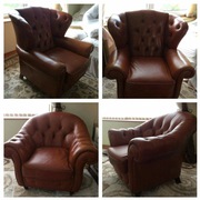 Real soft leather armchairs